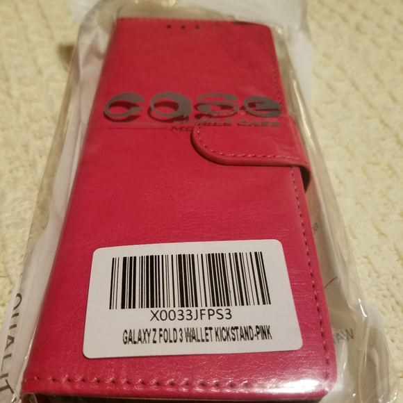 ❤️🎊Host Pick🎊❤️Pink Samsung Galaxy Z Fold3 Case, Wallet Pouch Cover Kickstand - Picture 9 of 12